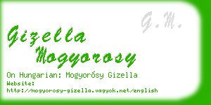gizella mogyorosy business card